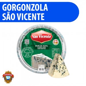 Queijo Gorgonzola São Vicente 100% Puro 300g Pirâmide - Qualidade Premium