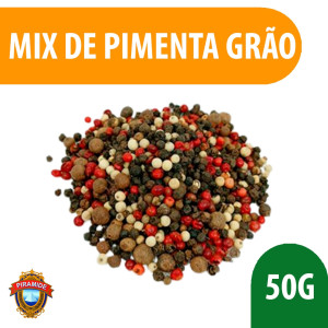 Pimenta Mix Grão 100% Puro Pirâmide 50g - Qualidade Premium