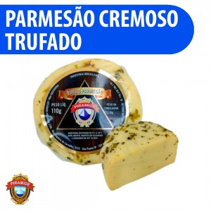 Queijo Parmesão Cremoso Trufado  100% Puro uni Pirâmide - Qualidade Premium